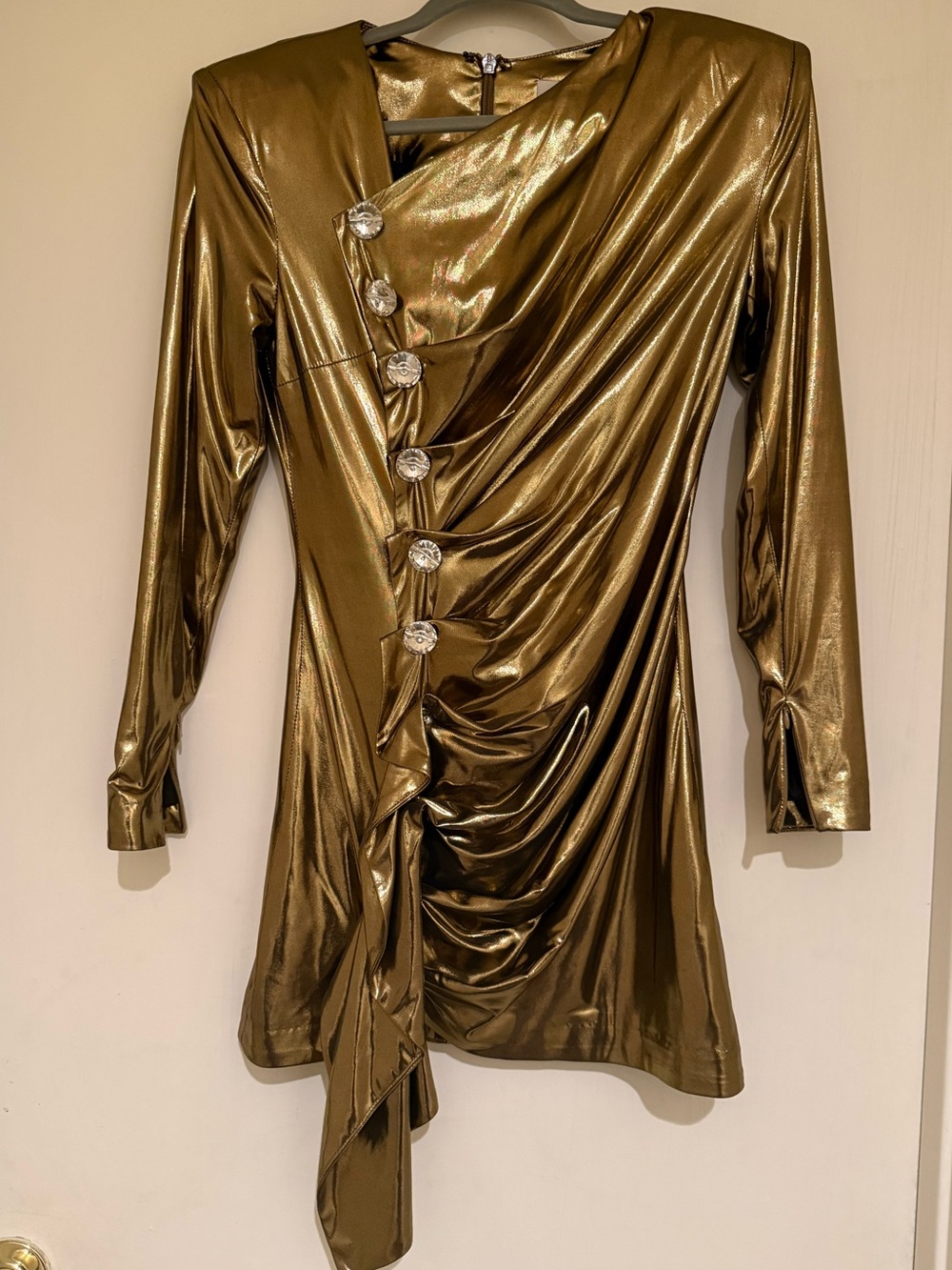 House of CB Metallic Gold Mini Dress